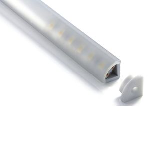 20 x 1m Sets / Lot V-vorm Plastic profiel voor LED-licht en waterdichte hoek LED-kanaal voor kabinet of keuken LED-licht
