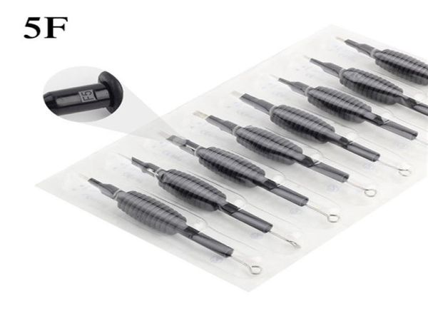 20 x tubes de poignées de tatouage jetables avec aiguilles assorties 5F taille 34 19mm pour aiguilles de pistolet de tatouage gobelets d'encre Grip Kits1924598