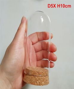 20 x couvercle en verre en verre Cloche Bell Jar avec table de base de liège rond Jardin Mariage DIY Affichage Affichage D5X H10CM7515144