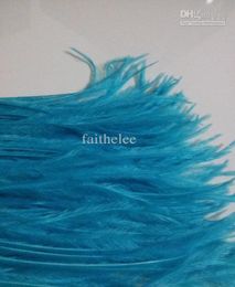 20 yards out Turquoise Turquoise Blue autruche Plume Tring Fringe sur la tête de satin 5quot 6quot en largeur pour robe décora8769812