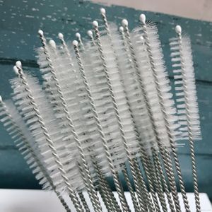 200*10 MM haute qualité brosses nettoyage Nylon paille biberon nettoyeurs acier inoxydable potable tuyau nettoyant RH1530