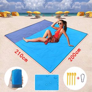 200*210 cm Meta de bolsillo de la playa impermeable portátil Mostín de campamento colchón de tierra de campamento al aire libre Mat de picnic FY9509