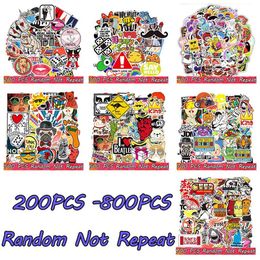 200-800PCS Cool Waterdicht Vinyl Willekeurig Stickers Pack voor Kinderen Tieners Volwassenen Bom Waterfles Telefoonhoesje Laptop Skateboard Fiets Ca233j