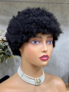 200% densité Afro Curly 13 4 Laceal Frontal Wigs 10inch Ombre Couleur brésilienne Human Hair Wig FrontParent pour les femmes