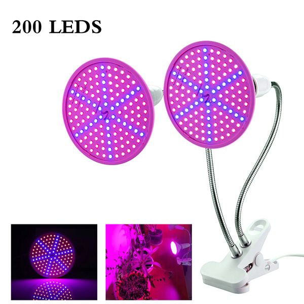 200 LED s LED élèvent des lumières spectre complet Fitolampy Phyto lampe E27 phyto-lampe pour fleurs d'intérieur légumes plante tente boîte Fitolamp