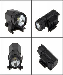 Lámpara de llave de lata táctica de 200 lm LED Pistola Pistola Lámpara de luz de antorcha con soporte para caminata de caza de campamentos y otras actividades 6681354