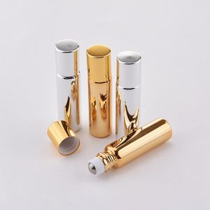 200/veel lege 5 ml glazen parfumcontainer met zilvergouden atomizers aluninium caps 5cc geurspuitfles lin3974