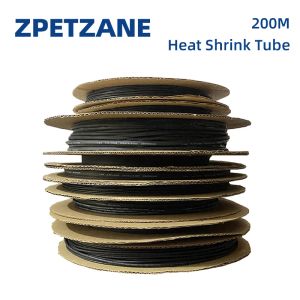 200 meter warmte krimpen buis 2: 1 polyolefine krimbare slang isolerende kabelhuls zwarte diameter 1/1.5/2/2.5/3/4 mm