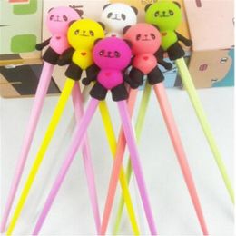 200 Paires Mignon Panda Silicone Baguettes Chinois Baguettes Enfants Formation Baguettes Longueur 18CM265F