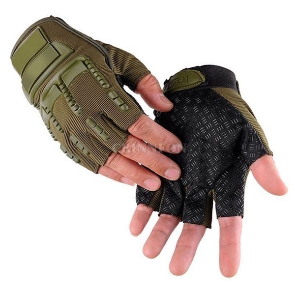 200 pares 4 colores guantes tácticos militares hombres luchando combate medio dedo antideslizante guantes deportivos al aire libre Q0114