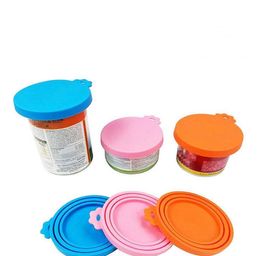 200 stks Pet Food Can Cover Universal Silicone Can Lids for Dog Cat Food Cancs Past Most Standard Size BPA Free Wholesale SN5122