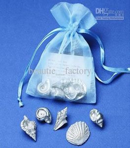 200 pcs Sky Blue Organza Bag Gift Wrap Wedding Favor 9x12 cm Sacs de Noël6801472