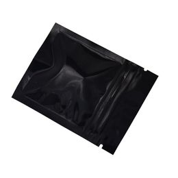 200 Piezas 6 8 cm Negro Bolsa con Cierre de Cremallera Resellable Sello de Agarre Paquete de Café Cereal Té Perfumado Bolsas de Almacenamiento a Prueba de Olores con Cierre 240M