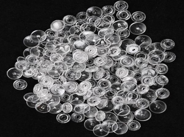 200 ensembles de boutons à pression en résine transparente attaches à pression en plastique boutons-pression taille T5 Caps81221483858978