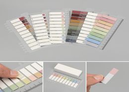 200 Sheetset Nieuwheid Sticky Notes Memo Pad Loseleaf Index Flags Bookmark Page Sticker Office Stationery Supplies 6 Colors6659596