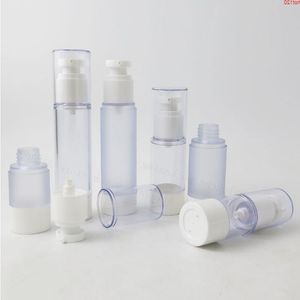 200 x 15 ml 30 ml 50 ml Clear Frost Bouteille de pompe sans air facile à transporter des conteneurs de lotion pour Travelgood Htvpu