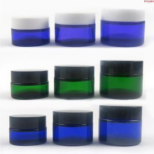 200 x 20 g 30 g 50 g Frascos de vidrio púrpura vacíos para cosméticos Frascos de crema de vidrio azul Envases cosméticos con tapa Tapas de plástico negro Alta calidad Rbkv