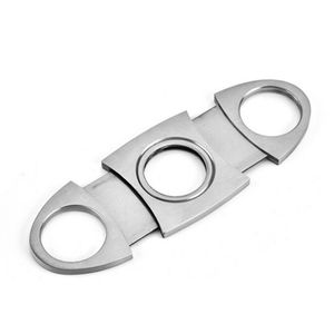 200 x Gratis schip Nieuwe Pocket Rvs Sigaren Cutter Mes Cutters Double Blades Scissors Shears Scissor