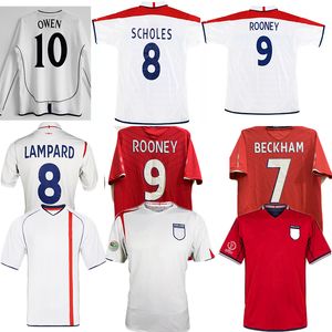2000 02 04 06 08 10 12 Retro voetbalshirt nationaal team Gerrard SHEARER Lampard Rooney Engeland Owen Terry klassiek shirt