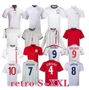 2000 20002 2004 Jerseys de football rétro 2003 2005 2007 2006 2008 2012 2013 2013 Gerrard Lampard Rooney Owen Terry Englands Classic Vintage Football Shirt S-XXL