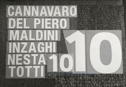 2000 namen cannavaro del piero maldini inzaghi nesta totti nameset eventuele naamnummer afdrukken7793078 aanpassen
