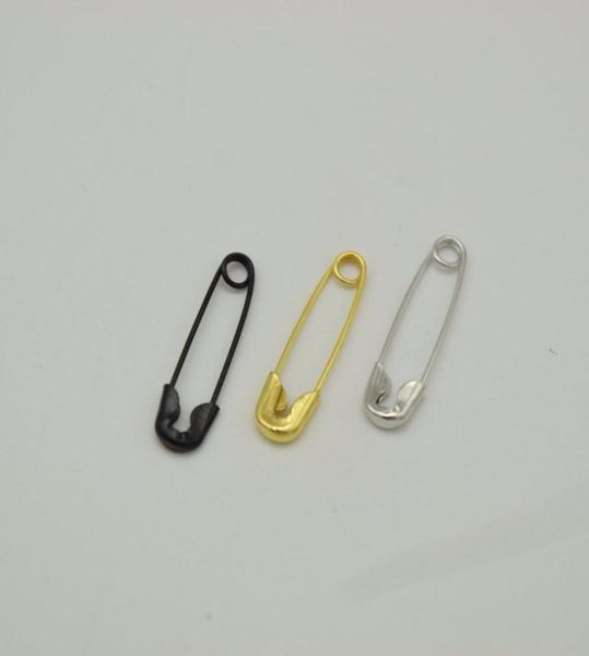 Mini épingles de sûreté nickelées, 2000 pièces, trois couleurs, argent, noir, or, longueur 45039039, 18mm, pour suspendre des vêtements, Ta5879058
