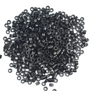 2000 piezas de extensiones de cabello anillos de 5.0 mm de micro silicona forrada cuentas para el cabello para extensiones de cabello