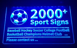 2000+ Soprt Signs Light Sign Béisbol Hockey Fútbol Baloncesto Casco CLub 3D LED Dropshipping al por mayor