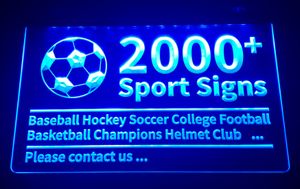  2000+ Soprt Signs Light Sign Béisbol Hockey Fútbol Baloncesto Casco CLub 3D LED Dropshipping al por mayor