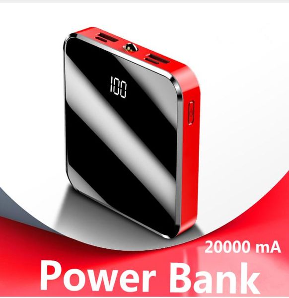 Banco de energía de 20000ma compatible con interfaces tipo c y micro y salidas USB duales carga rápida batería externa de carga rápida9000214