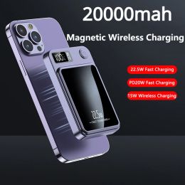 Caricabatterie wireless Qi magnetico da 20000 mAh Power Bank 22,5 W Ricarica rapida per iPhone 14 13 12 11 Samsung Huawei Xiaomi Mini Powerbank
