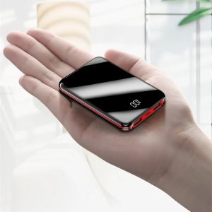 Mini Power Bank Portable 10000mAh, chargeur avec écran miroir, pour iPhone 14 13 12 Samsung Huawei Xiaomi 13