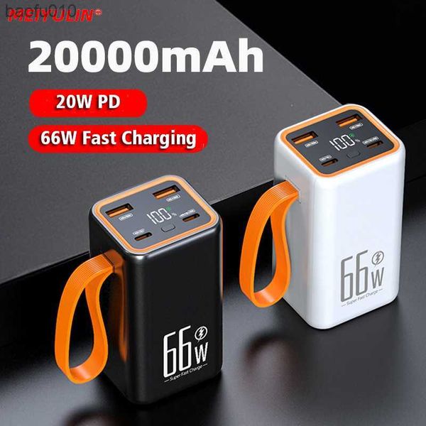 20000mAh Portable Power Bank 66W Super Rapide Charge Batterie Externe 10000mAh Powerbank Avec Affichage Numérique Pour iPhone Xiaomi L230619