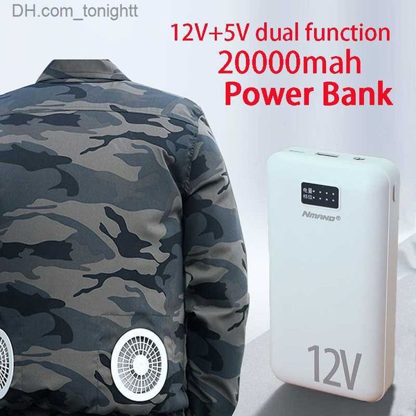 Chargeur portable 20000mAh Power Bank 12V DC Batterie externe pour iPhone mi pour veste climatisée Équipement de chauffage électrique Q230826