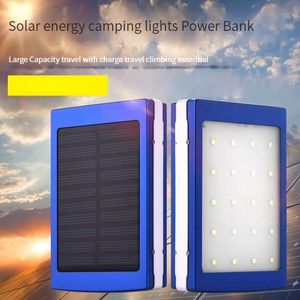 20000 mAh Solar Power Bank Case Dual Usb-poorten 5*18650 Externe Batterij Oplader Doos Zonne-energie Supply DIY Box Case