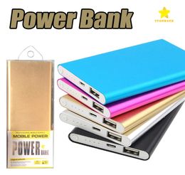 20000Mah Ultra Thin Slim Power Bank Cargador de teléfono Batería externa portátil Powerbank de polímero para iPhone Android teléfono móvil Tabl1414084