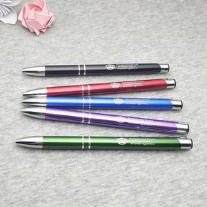 Stylos à bille en métal, 4 couleurs, 20000 pièces, 50 pièces par Lot, articles cadeaux personnalisés, pour fête de mariage, en Stock