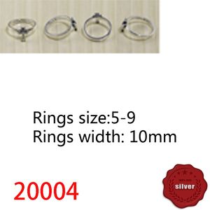 20004 S925 Anillo de flor de cruz personalizado de plata esterlina, joyería de anillo de estilo punk hip hop pequeño y versátil