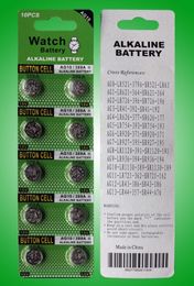 knopcellen batterij AG10 LR1130 SR1130 LR54 V10GA 1.5V alkalinebatterijen voor horloges 2000blister -kaarten