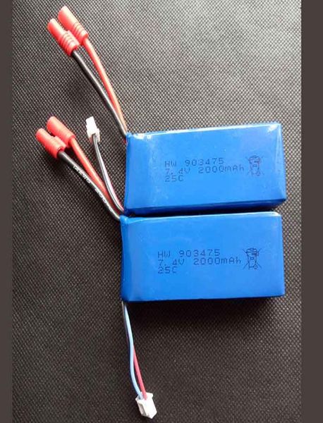 2000mah 2s 74V 25c Batterie Lipo Batterie Batterie Syma X8C X8W X8G X8HC X8HW X8HG avec carte de protection de tension quadcopter Drone1042046