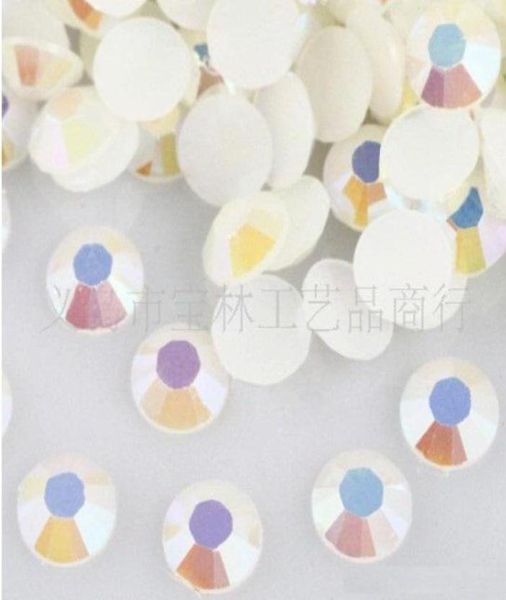 2000pcs 3 mm Resin Jelly White AB Beads Flatback 14facets Scrapbooking Embellissement Craft Diy4112757