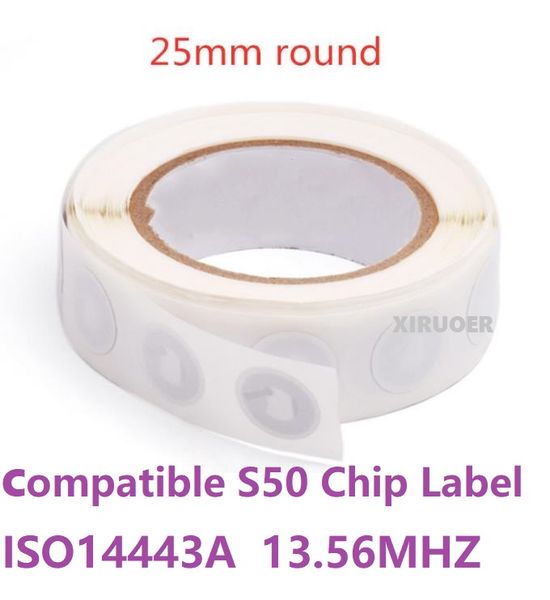 2000 Uds en blanco 13,56 MHZ etiqueta rfid Compatible S50 Chip pegatina F08 Chip Tag M1 Chip 1k Bytes para Control de acceso seguimiento sistema de pago de autobús