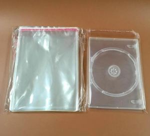 2000pcs CD DVD Sacs en plastique disque support de boîtier Disque en plastique Enveloppe en plastique transparent auto-adhésif