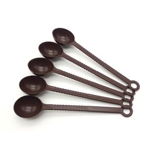 2000 stks Keuken Tool 10g Plastic Maatlepel Koffie Roer Lepels ijs Dessert Lange Steel Sap Melk thee Roerder Scoop C446