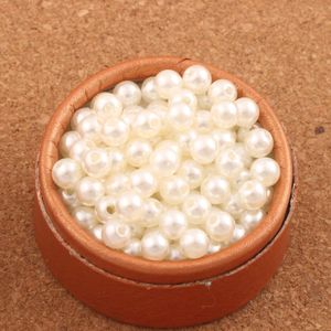 2000pcs/lot 6mm Ivory Round Pearl Charrm Beads Acrylic Loose Bead Plastic Spacers L3121 Hot Jewelry diy