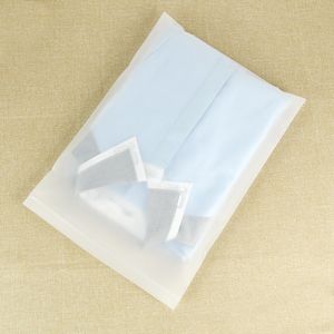 2000pcs/lot kleding waterdichte zelf-seal pouches plastic verpakking zakken transparante matte zelfafdichting ritssluiting plastic tas