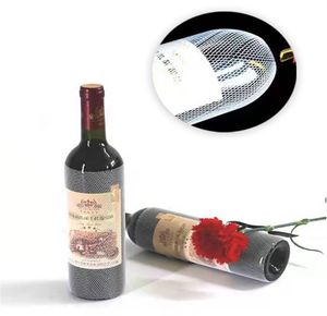 2000 pièces en plastique PE rouge bouteille de vin filet de protection bouteille chaussettes bouteille manchon net blanc livraison gratuite JL1569