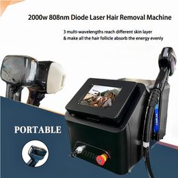 2000W 755 808nm 1064nm Diode Laser Zorgeloos Epilator Huidregeneratie Vriespunt Ontharing Machine Voor Salon gebruik