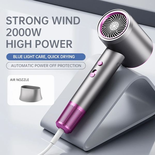 Sécheur de cheveux à vent froid 2000w Strong Power Electric Hair Dryer Séchon professionnel Séchonage adapté au salon à la maison rapide 240527