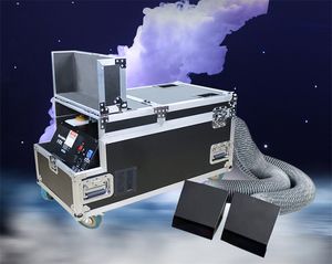 Máquina de niebla baja en agua de 2000w, máquina de humo a base de agua de doble salida para escenario, fiesta de boda, con embalaje de Flightcase